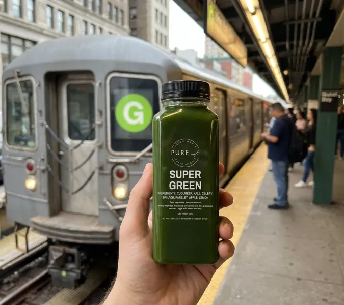 Greenpoint train and juice